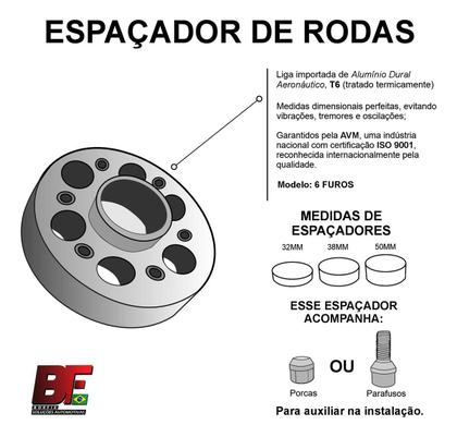 Imagem de Hilux SW4 14/... Prado 03/... 2 Espaçador de Rodas Reforçado