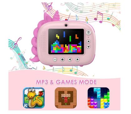 Imagem de HiMont Câmera infantil com impressão instantânea, câmera digital de selfie 32GB 10 Bobinas Filme