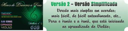 Imagem de Hinario Cifrado Violão CCB nº 5 - INICIANTE - Versão 2