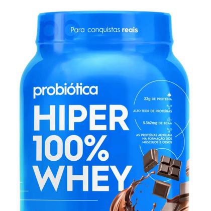 Imagem de Hiper 100 Whey 900g Suplemento Proteico Sabor Chocolate Probiotica
