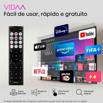Imagem de Hisense Smart TV UHD 4K 58 Polegadas 58A6K HDR10+ Dolby Vision Controle por Voz Compatível com Alexa