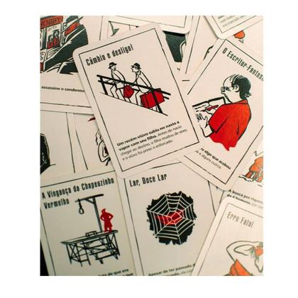 Imagem de Histórias Sinistras (Black Stories) Crimes Reais - Jogo Cartas - Galápagos