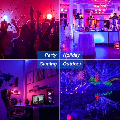 Imagem de Holofote LED CREPOW RGB 100W Bluetooth IP66, pacote com 4