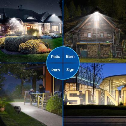 Imagem de Holofotes LED CINOTON 100W Outdoor 14000LM 5000K, pacote com 2