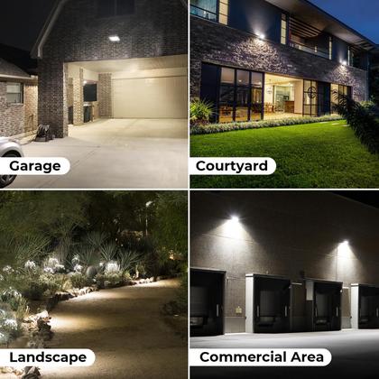 Imagem de Holofotes LED CINOTON 65W Outdoor Waterproof 5000K, pacote com 2