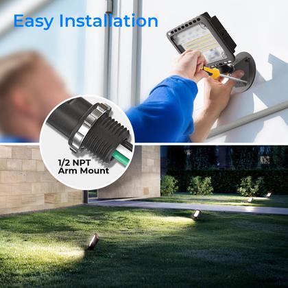 Imagem de Holofotes LED CINOTON 65W Outdoor Waterproof 5000K, pacote com 2