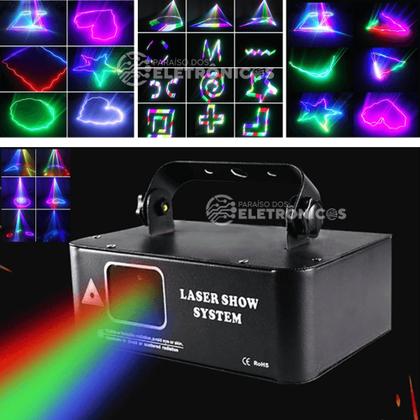 Imagem de Holografico Laser Show RGB 500mw Controle Remoto DMX 512 Bivolt Dj Iluminação Bivolt - 194883