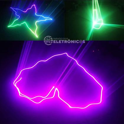 Imagem de Holografico Laser Show RGB 500mw Controle Remoto DMX 512 Bivolt Dj Iluminação Bivolt - 194883