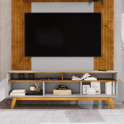 Imagem de Home Aquarela para TV 75 Polegadas Naturalle Off White