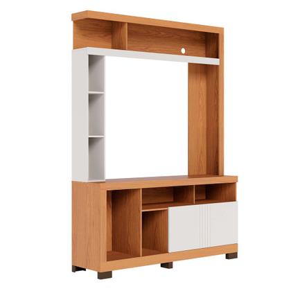 Imagem de Home Estante para TV até 50 2 Portas MDP/MDF 190cm Nichos Laterais Brogy Freijó/Off White G73 - Gran Belo