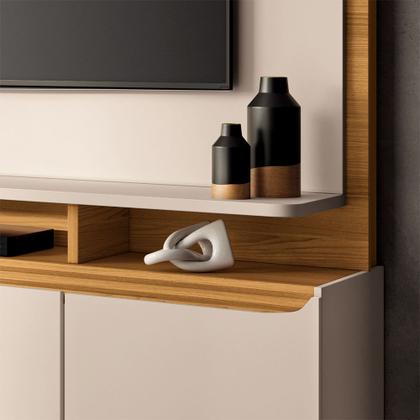 Imagem de Home Estante Quantum 2 Portas em MDP/MDF para TV até 70 Polegadas Off White/Cinamomo G26 - Hb Móveis