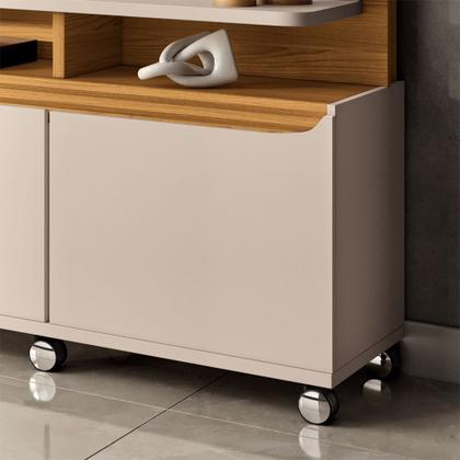 Imagem de Home Estante Quantum 2 Portas em MDP/MDF para TV até 70 Polegadas Off White/Cinamomo G26 - Hb Móveis