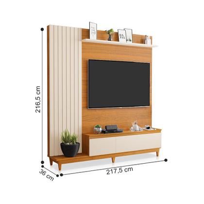 Imagem de Home Milão Ripado até 65 Polegadas Freijó Off White