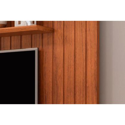 Imagem de Home p/ TV até 65 Pol Lume Ripado c/ Prateleira 175x108cm Freijo - DJ Móveis