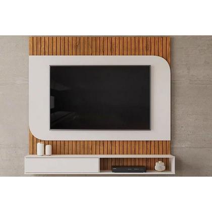 Imagem de Home p/ TV até 65 Pol Tom 150x139cm Freijo/Off White - DJ Móveis