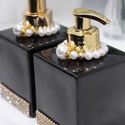 Imagem de Home Spray Frasco Preto Porta Sabonete Liquido Lavabo Luxo