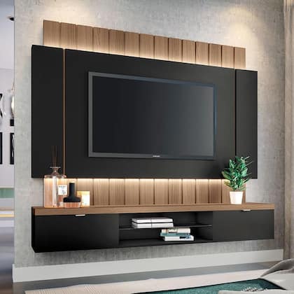 Imagem de Home Suspenso Illusion 1.8 Preto Castanho - HB Móveis