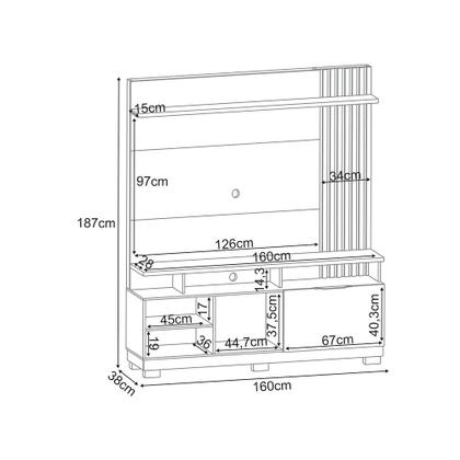 Imagem de Home Theater Artheo 4270 Cinamomo/Off White HB Móveis