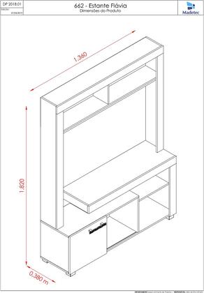 Imagem de Home Theater Flávia para TV de até 50 polegadas - FENDI / NATURALE - Madetec
