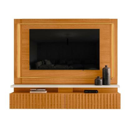 Imagem de Home Theater Gaia para TV de até 75 polegadas - Cinamomo Off White - Madetec