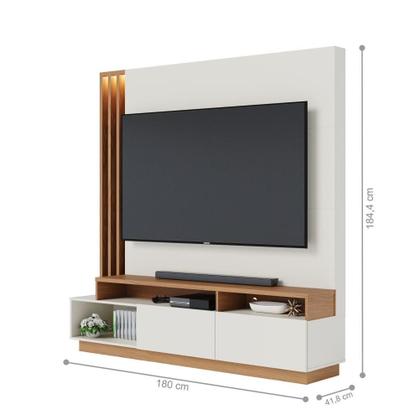 Imagem de Home Theater Humaitá 180cm LED TV 75 Pol 2 Portas Basculantes Off Freijó
