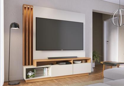Imagem de Home Theater Humaitá 180cm LED TV 75 Pol 2 Portas Basculantes Off Freijó