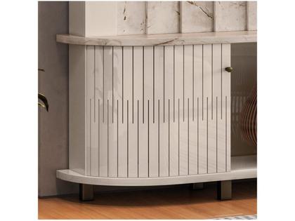 Imagem de Home Theater le Mans C/ Pés Para Tv até 70" Calacata/ Off White - Bela Móveis