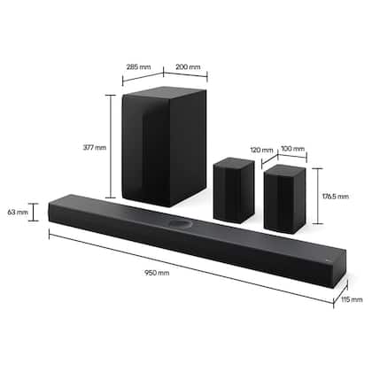 Imagem de Home Theater Soundbar LG Dolby Atmos, 500W RMS, 5.1.1 Canais, DTS X, Caixas Traseiras, Bluetooth 5.1, HDMI - S70TR