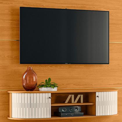 Imagem de Home Theater Suspenso Monte Carlo TVs Até 65” Cinamomo Off White 715139 Madetec