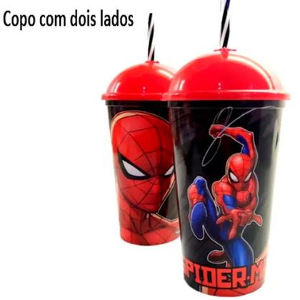 Imagem de Homem Aranha Kit 5 Copos Festa Aniversario Infantil Plasutil