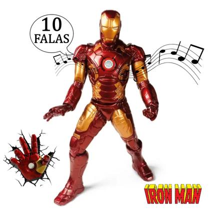 Imagem de Homem De Ferro Boneco Gigante Vingador Com Som 50cm Marvel