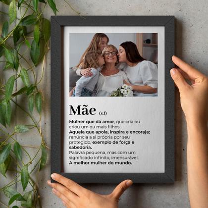 Imagem de Homenagem Melhor Mulher Mundo Quadro A4 Dia das Mães Presente