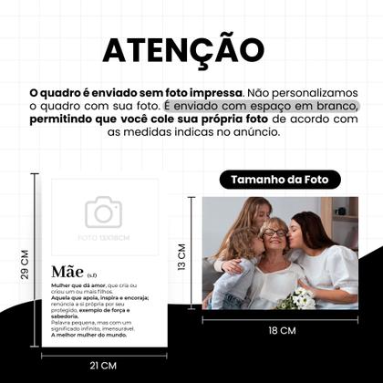 Imagem de Homenagem Melhor Mulher Mundo Quadro A4 Dia das Mães Presente