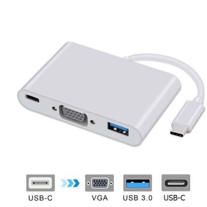 Imagem de Homyl USB Tipo-c para USB3.0 VGA USB-C Cabo adaptador de suporte 1080P