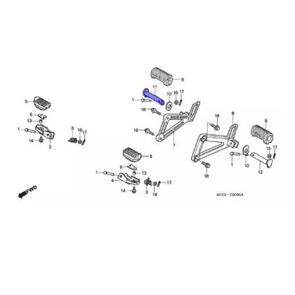 Imagem de Honda Nx4 Falcon Pedal Apoio Traseiro Lado Direito Genuíno