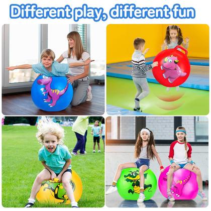 Imagem de Hopper Ball Hymaz Dinosaur de 18 polegadas com alças e bomba de ar, 5 unidades