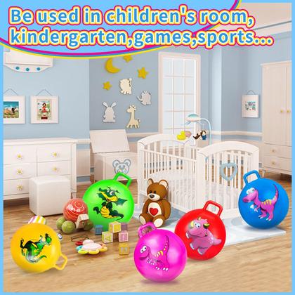 Imagem de Hopper Ball Hymaz Dinosaur de 18 polegadas com alças e bomba de ar, 5 unidades