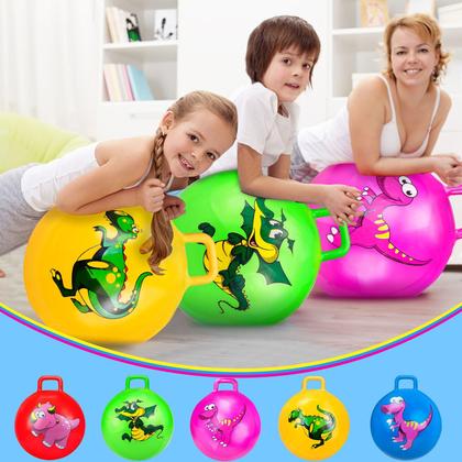 Imagem de Hopper Ball Hymaz Dinosaur de 18 polegadas com alças e bomba de ar, 5 unidades