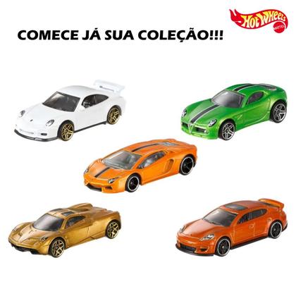 Imagem de Hot Wheels 5 Carrinhos Sortidos Kit Matel Caixa Coleção Miniatura Original Ferro Hotwheels Menino