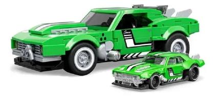 Imagem de Hot Wheels Brick Shop Blocos Montar Custom 68 Camaro  Exclusiva Miniatura Metal  289 peças