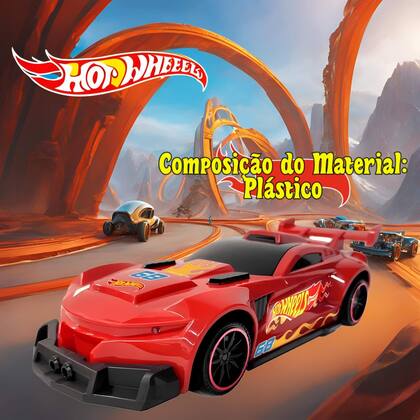 Imagem de Hot Wheels Carros Track Ripper Vermelho c/ Luz e Som Multikids - BR2263 Brinquedo Infantil