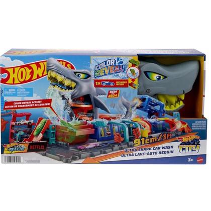 Imagem de Hot Wheels City Pista Lava Rápido Mega Tubarão HTN82 -Mattel