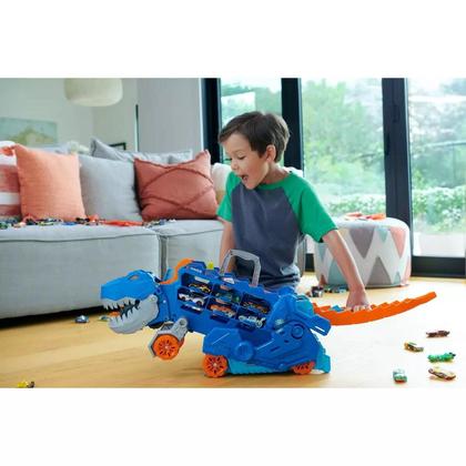 Imagem de Hot Wheels City Pista Super Reboque De T-Rex Luz e Som - Mattel HNG50