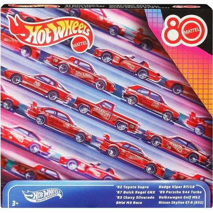 Hot Wheels Collector Mattel 80 Aniversario PACK com 8 JGK09