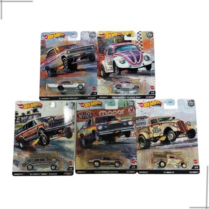 Hot Wheels Drag Strip Demons Kit c/ 5 carrinhos mattel FPY86