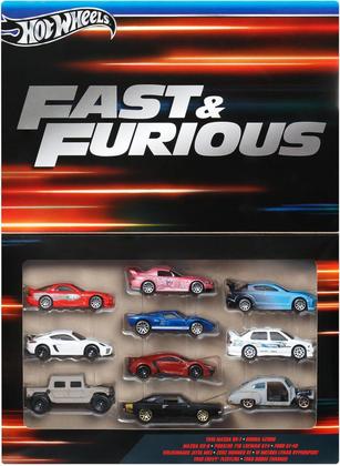 Hot Wheels Fast and Furious - Pacote com 10 Carros de Brinquedo