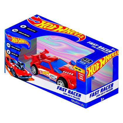 Imagem de Hot Wheels Fast Racer Carrinho De Fricção Emite Som De Motor E Luz Para Crianças