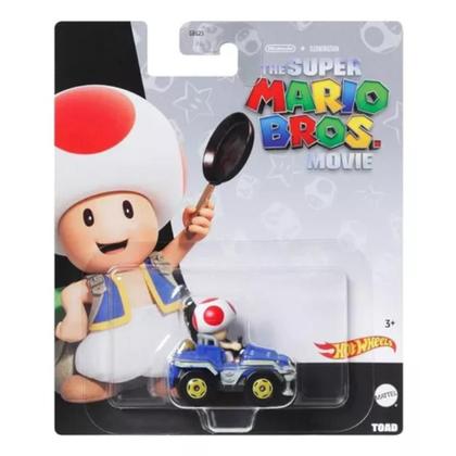 Imagem de Hot Wheels Mario Kart Carrinho 1/64 Original GBG25 Toad Movie