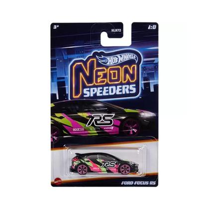 Imagem de Hot Wheels Neon Speeders Ford Focus RS 1/8 Preto 1:64