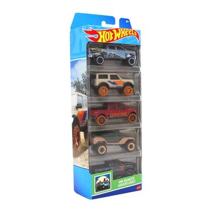 Imagem de Hot Wheels Pack com 5 carrinhos HW Remote Adventures HLY74 - Mattel (40958)